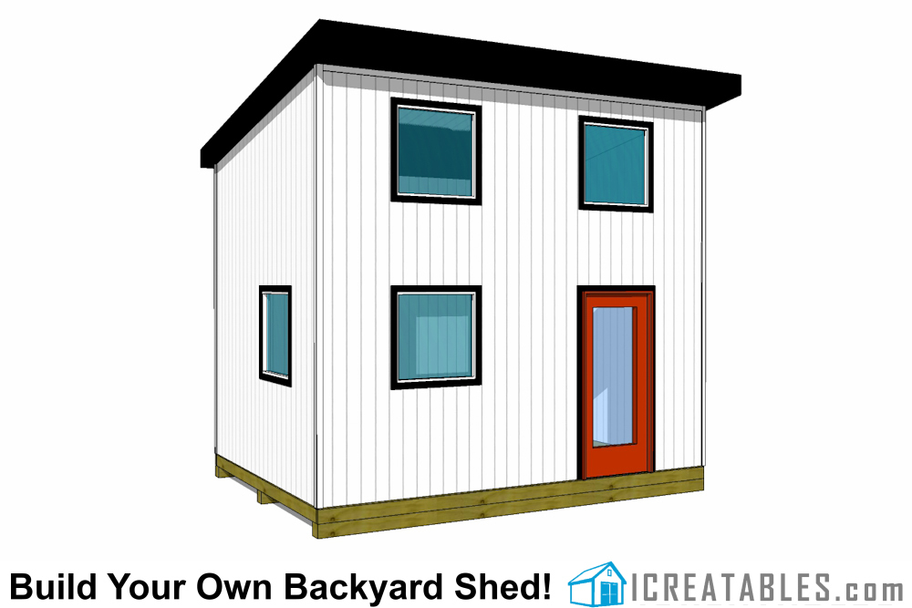 12x16-Lean To shed plans with loft